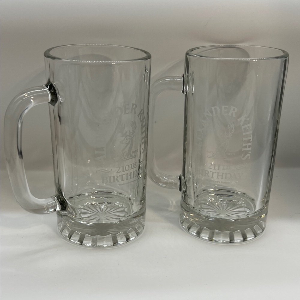 211th birthday Alexander Keith’s pint glasses, set of 2 like new